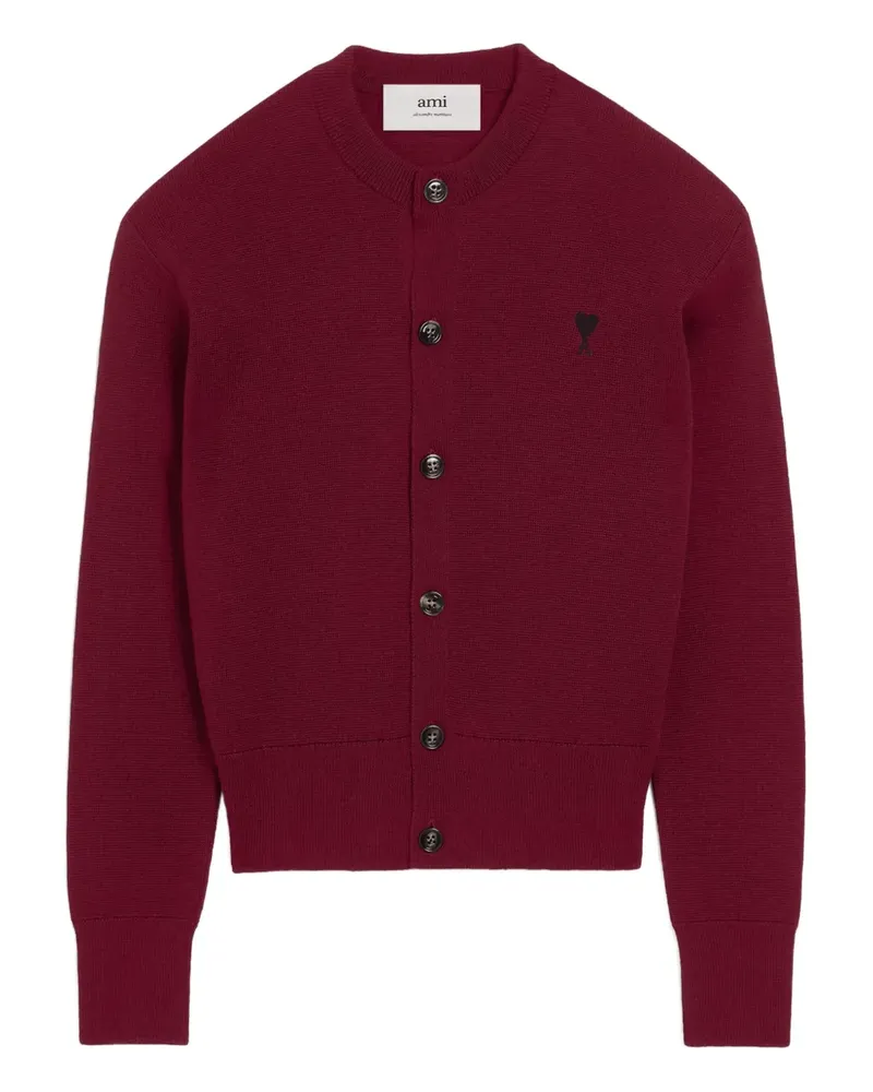 AMI Paris Cardigan aus Wolle - Rot Rot