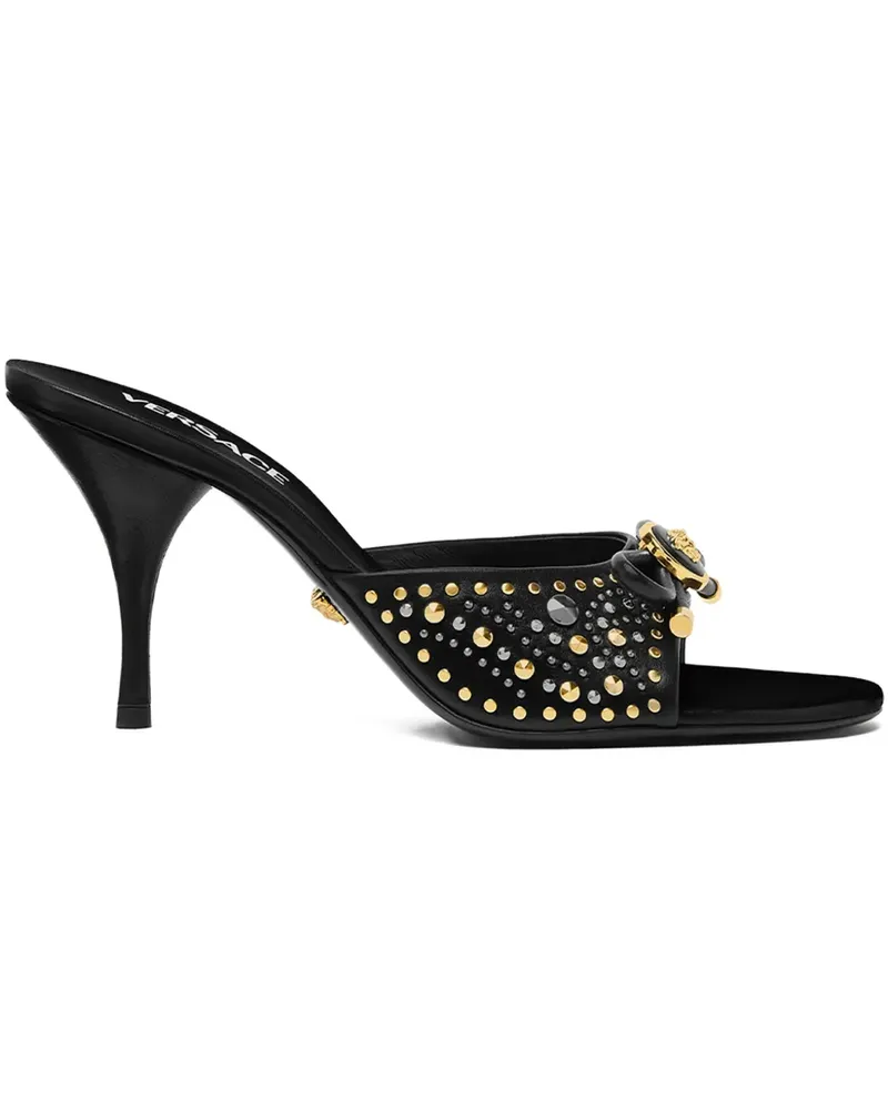 Versace La Medusa Mules mit Verzierung 85mm - Schwarz Schwarz