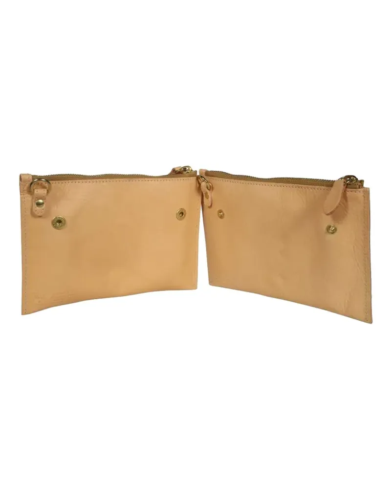IL BISONTE Clutch mit doppeltem Reißverschluss - Nude Nude