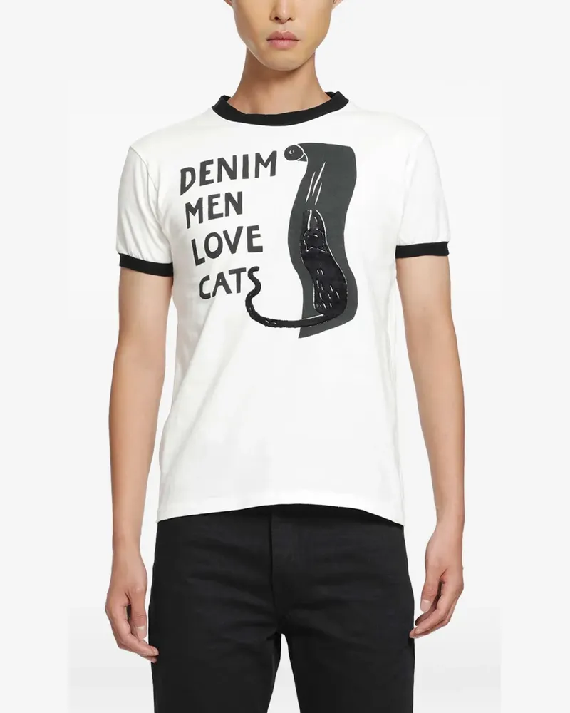 KAPITAL T-Shirt mit Print - Weiß Weiß