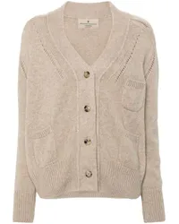 Ermanno Scervino Cardigan mit Lochstrickmuster Braun