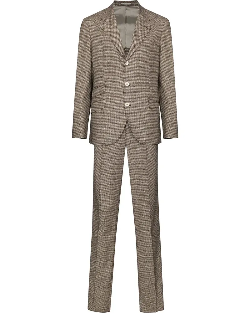 Brunello Cucinelli Sakko mit Hahnentrittmuster - Braun Braun