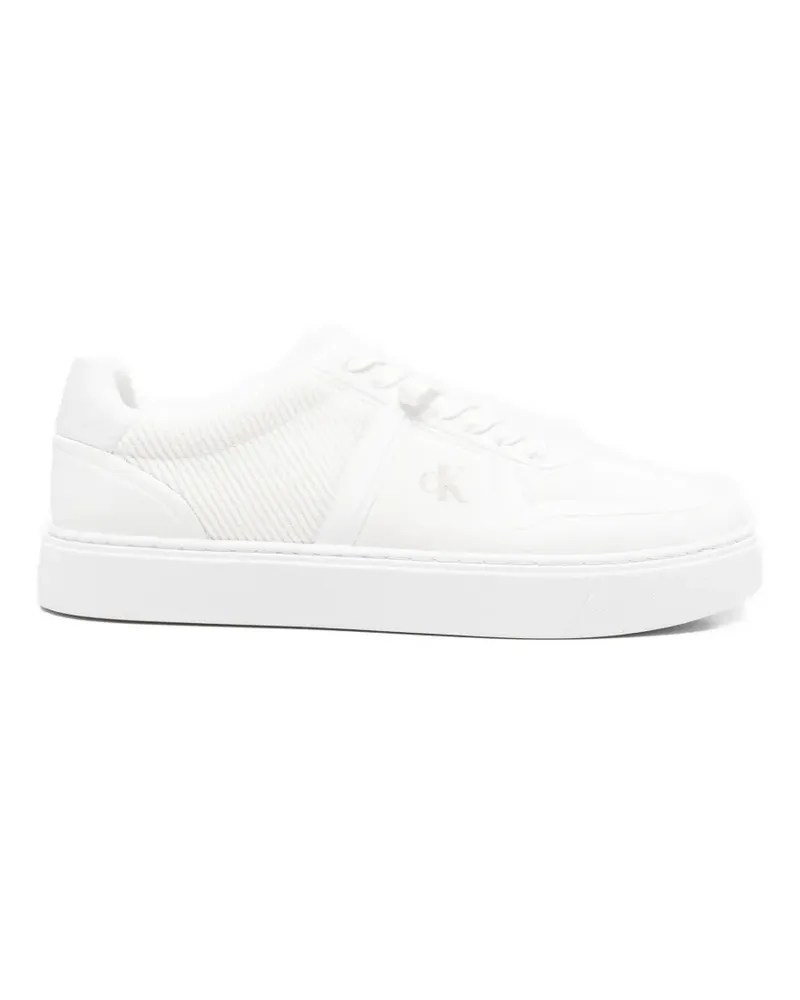 Calvin Klein ribbed lace-up sneakers - Weiß Weiß