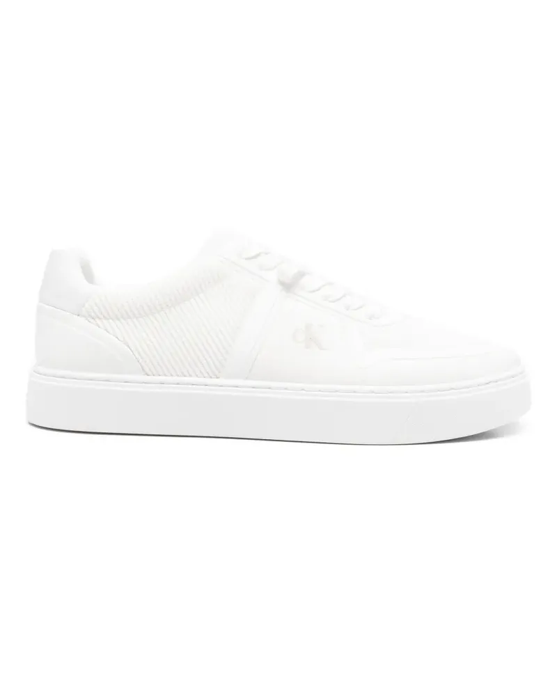 Calvin Klein Gerippte Sneakers - Weiß Weiß