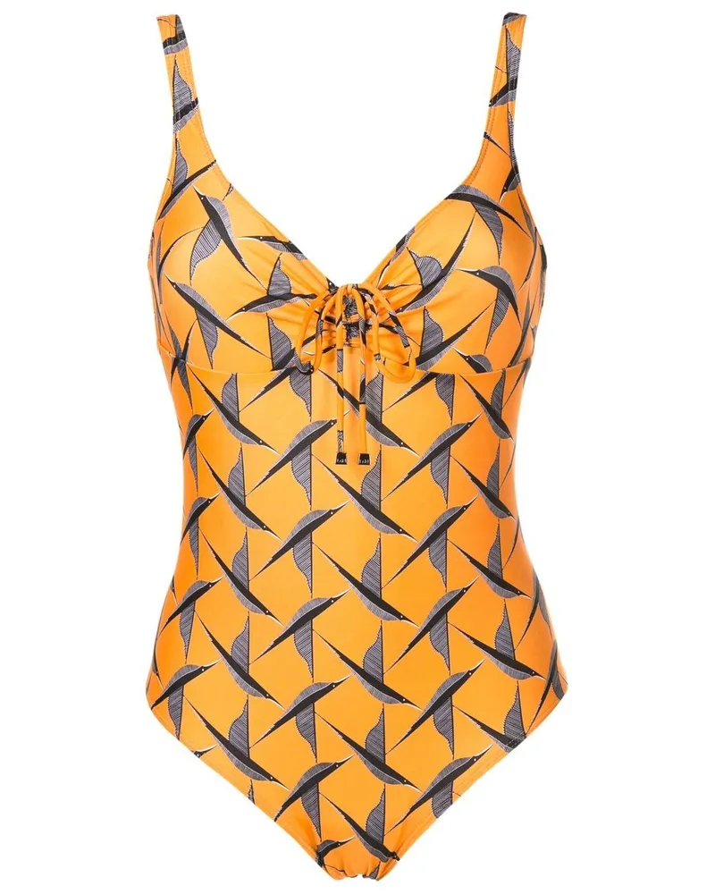 Lygia & Nanny Badeanzug mit Rosa-Print - Orange Orange
