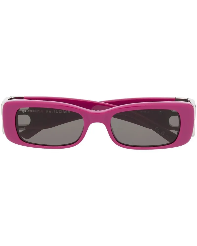 Balenciaga Eckige Sonnenbrille mit Kristallen - Violett Violett