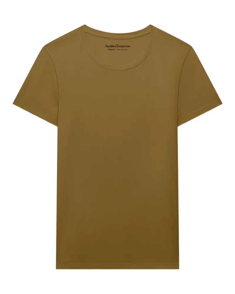 Another Tomorrow T-Shirt aus Bio-Baumwolle - Grün Grün