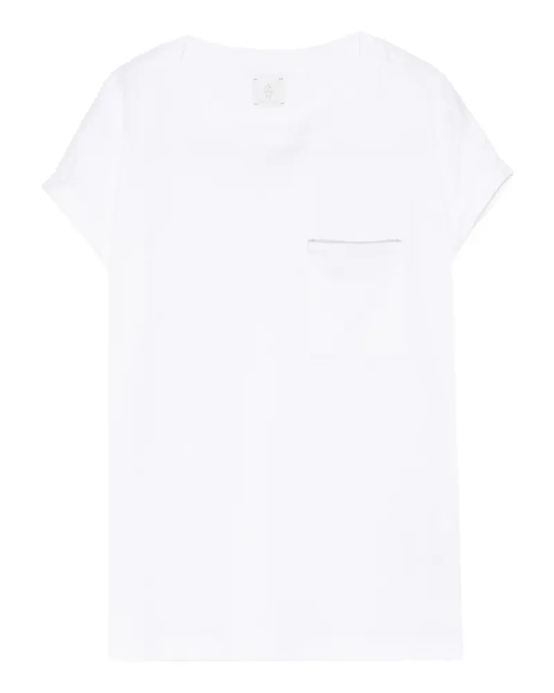 Eleventy T-Shirt mit Brusttasche - Weiß Weiß