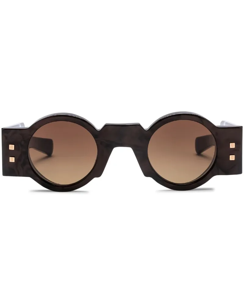 Balmain Runde Olivier Sonnenbrille - Braun Braun