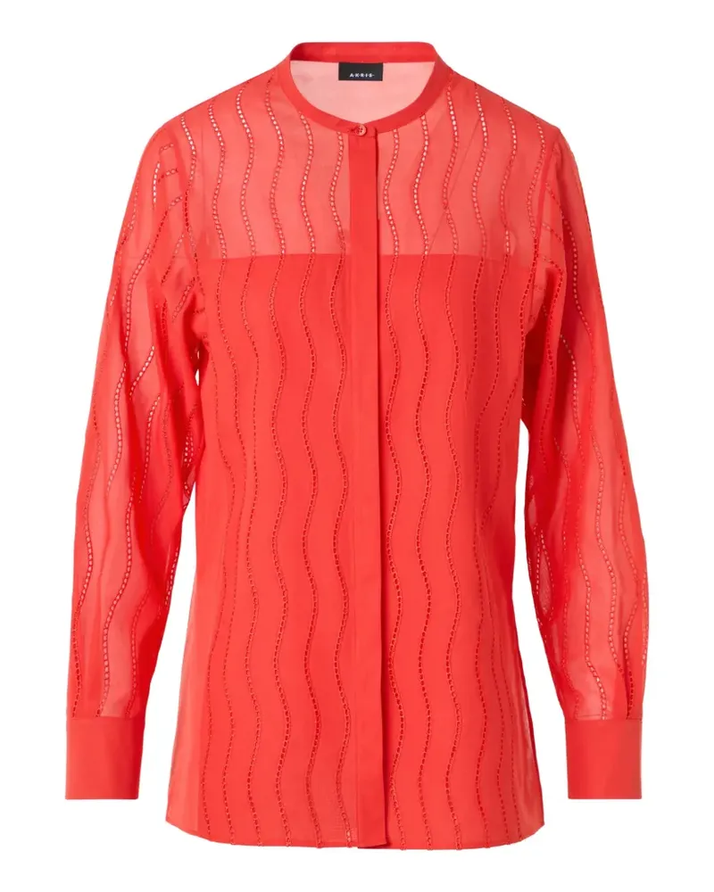 Akris Wave broderie anglaise blouse - Rot Rot