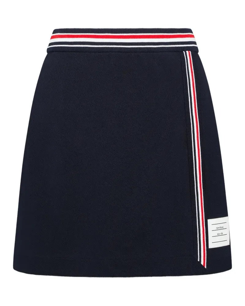 Thom Browne Gewickelter Minirock mit Streifendetail - Blau Blau