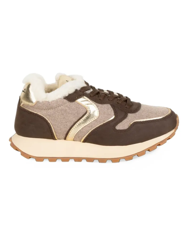 Voile Blanche Paris Easy Sneakers mit Metallic-Detail - Braun Braun