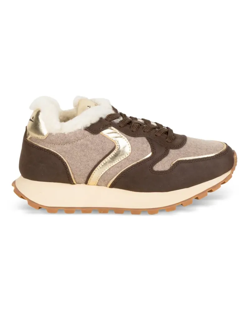 Voile Blanche Paris Easy Sneakers mit Metallic-Detail - Braun Braun