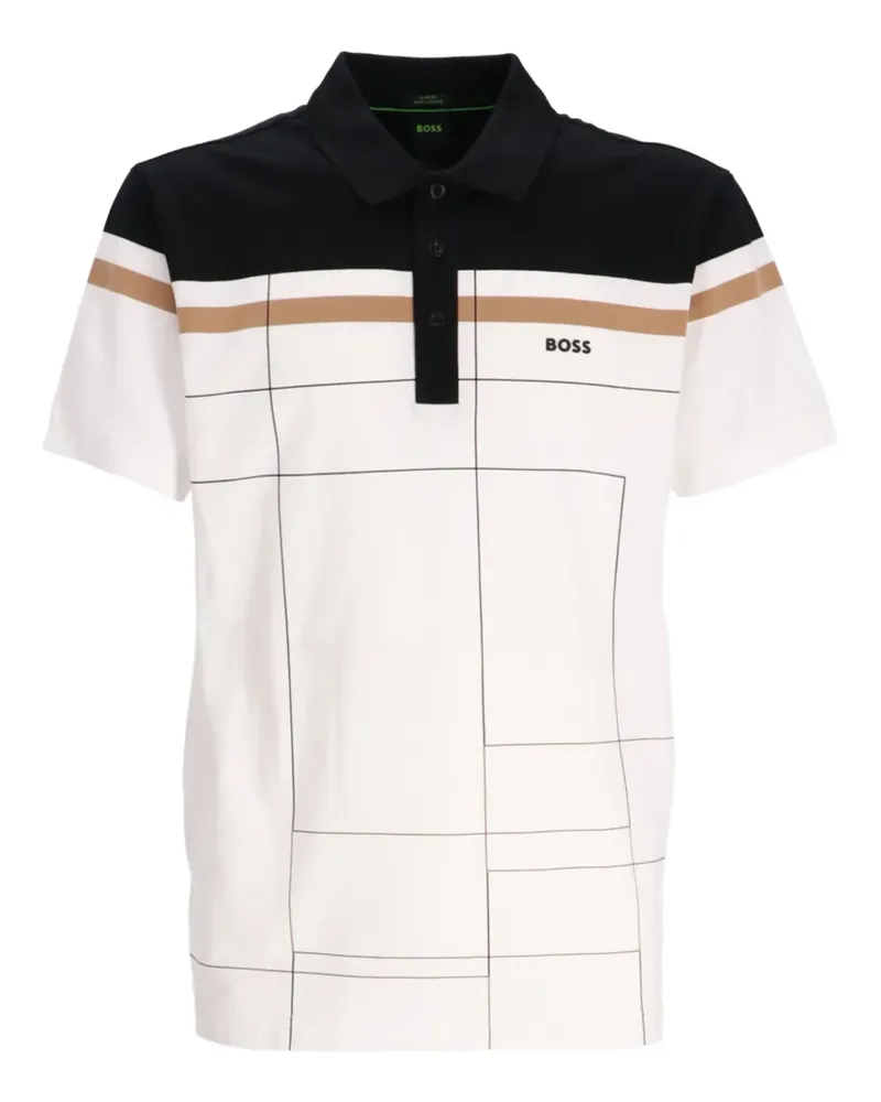 HUGO BOSS Poloshirt mit kurzen Ärmeln - Weiß Weiß