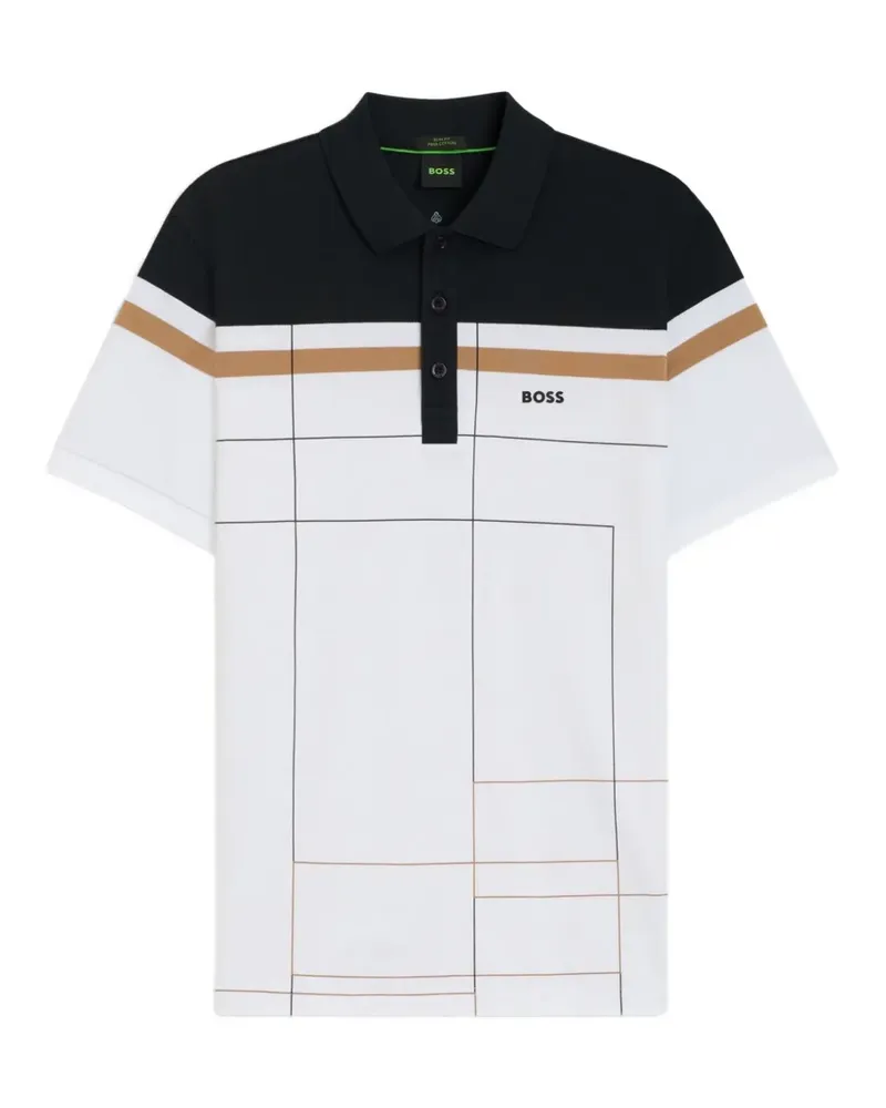 HUGO BOSS Poloshirt mit kurzen Ärmeln - Weiß Weiß