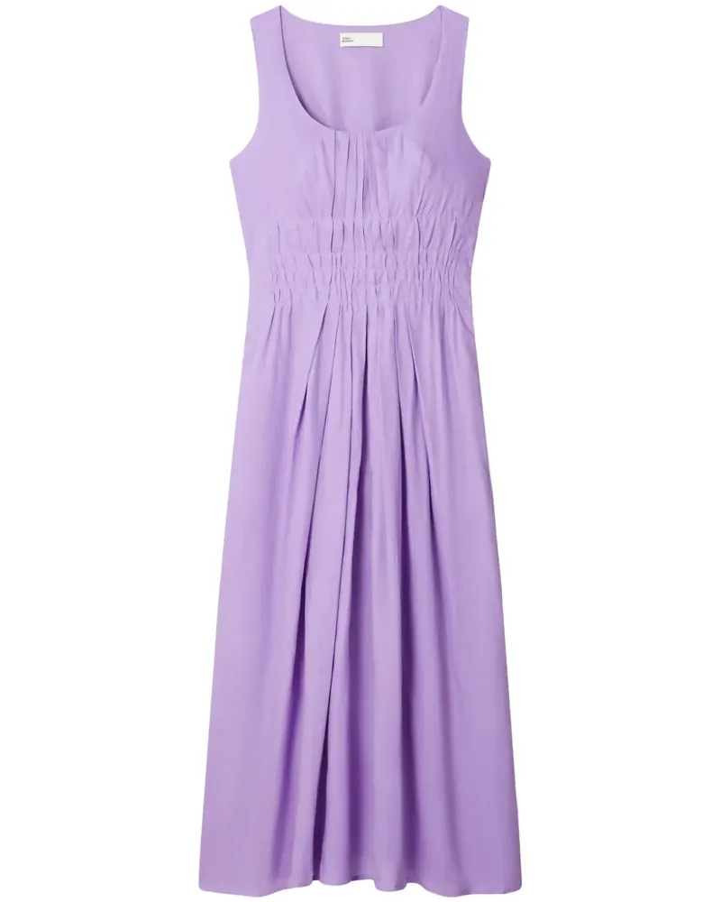 Tory Burch Leinenkleid mit Falten - Violett Violett