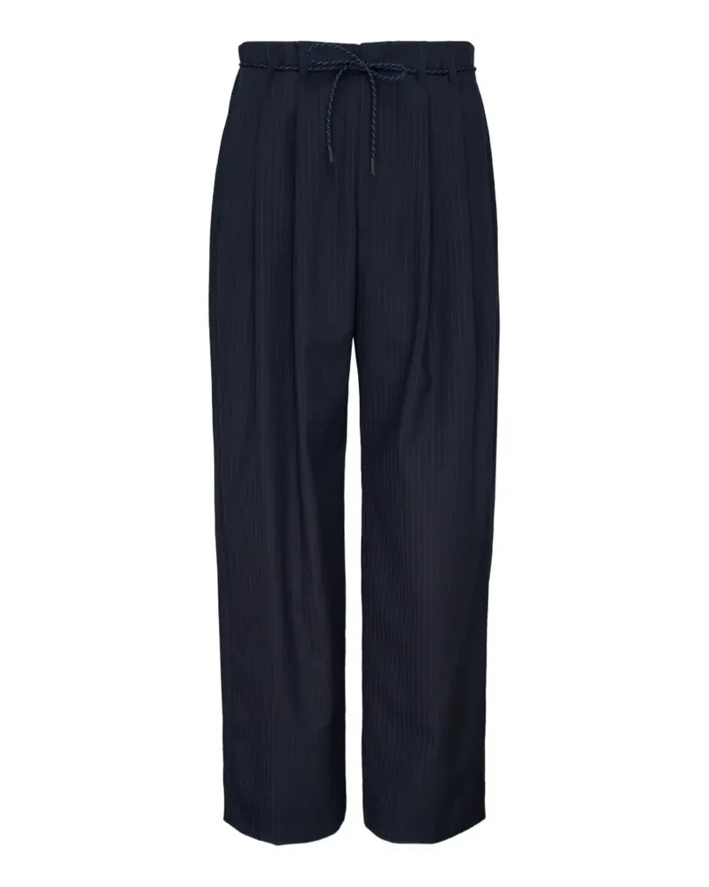 Wooyoungmi pinstripe rope-belt trousers - Blau Blau