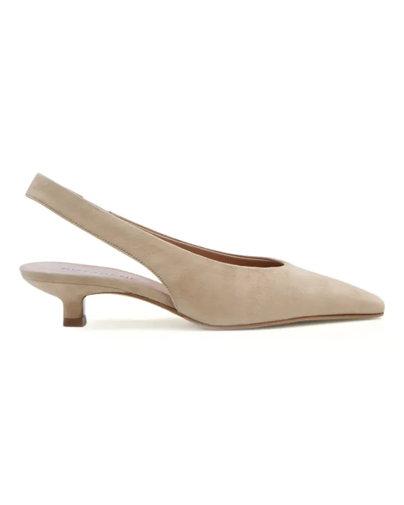 NOTABENE Eleonora 35 square-toe slingback pumps - Nude Nude