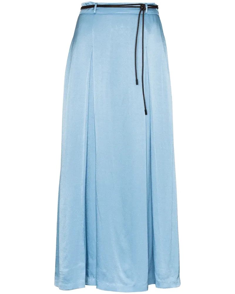 REJINA PYO Malia' Midirock mit Falten - Blau Blau
