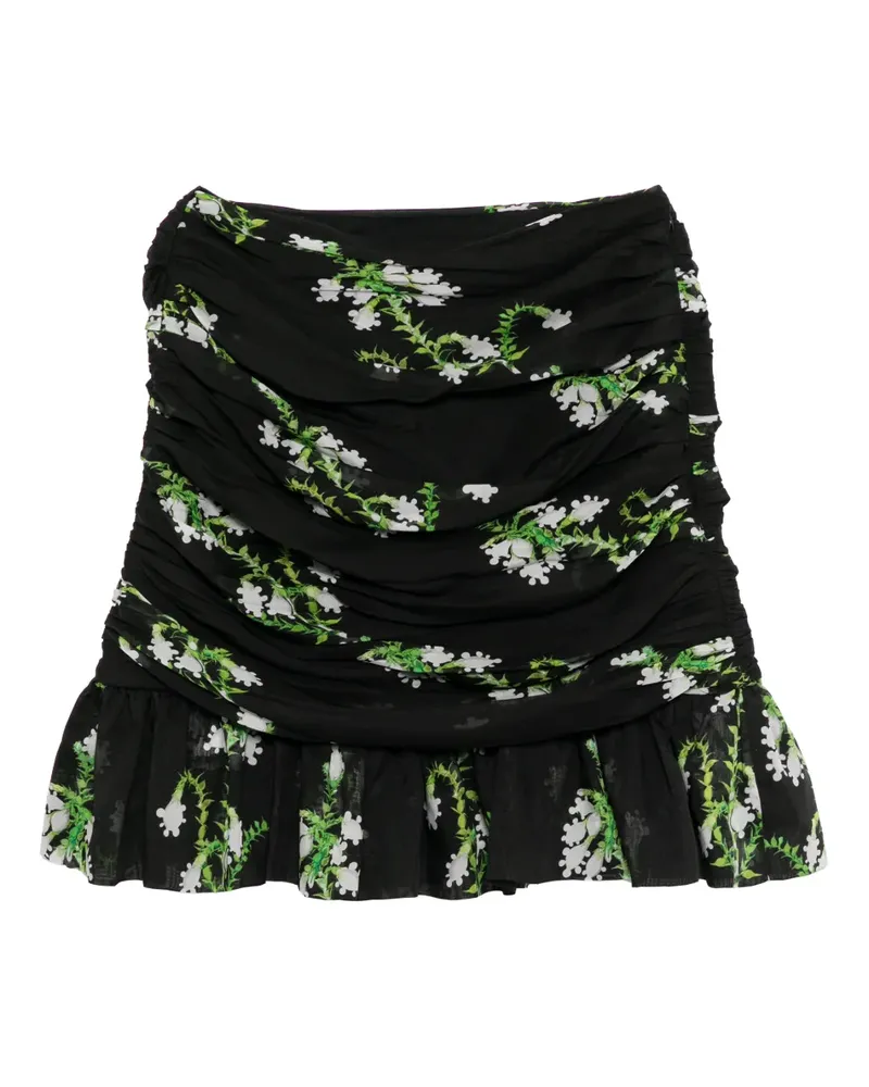 Cynthia Rowley Midirock aus Seide - Schwarz Schwarz