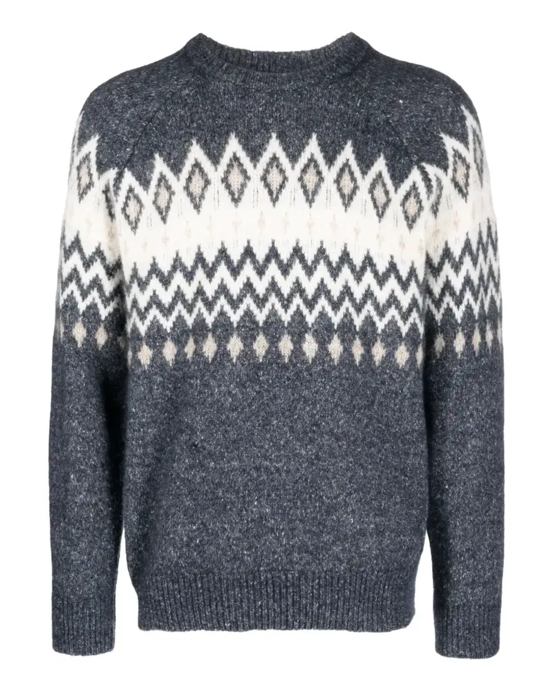 Brunello Cucinelli fair isle knit sweater - Grau Grau