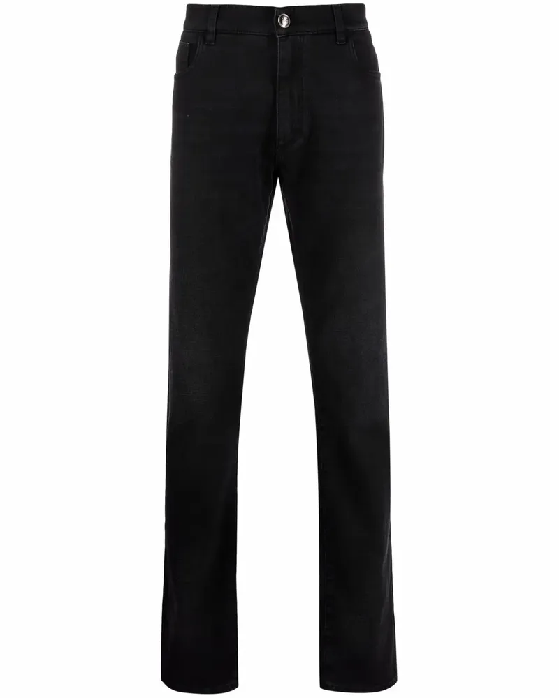 Billionaire Wolf Straight-Cut-Jeans - Schwarz Schwarz