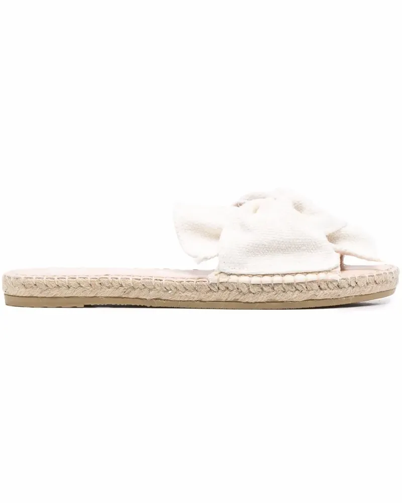 Manebí Espadrilles mit Raffung - Weiß Weiß