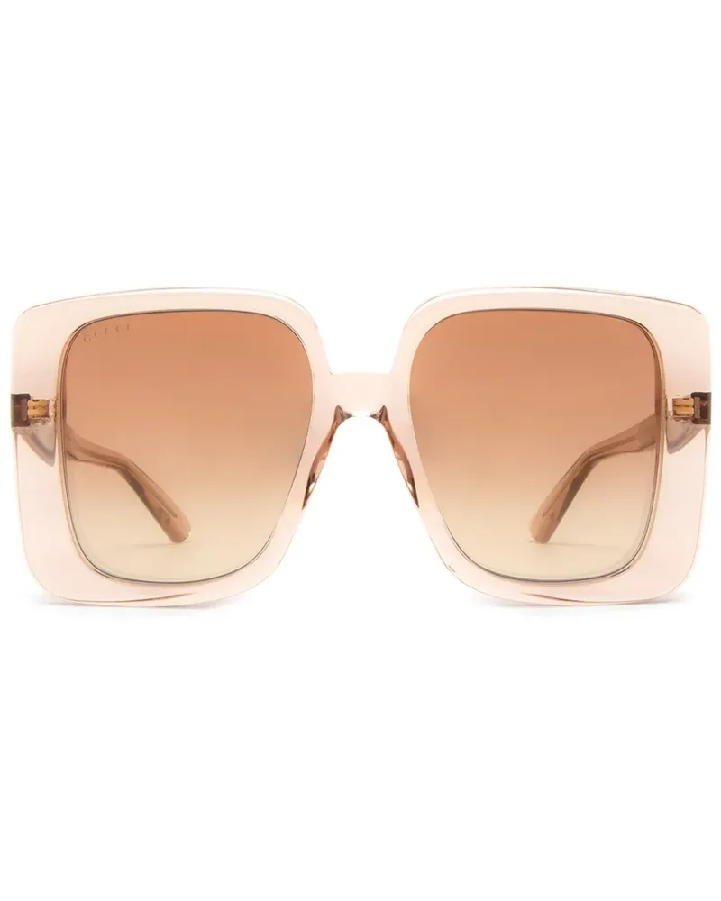 Gucci Eckige Sonnenbrille im Oversized-Look - Rosa Rosa