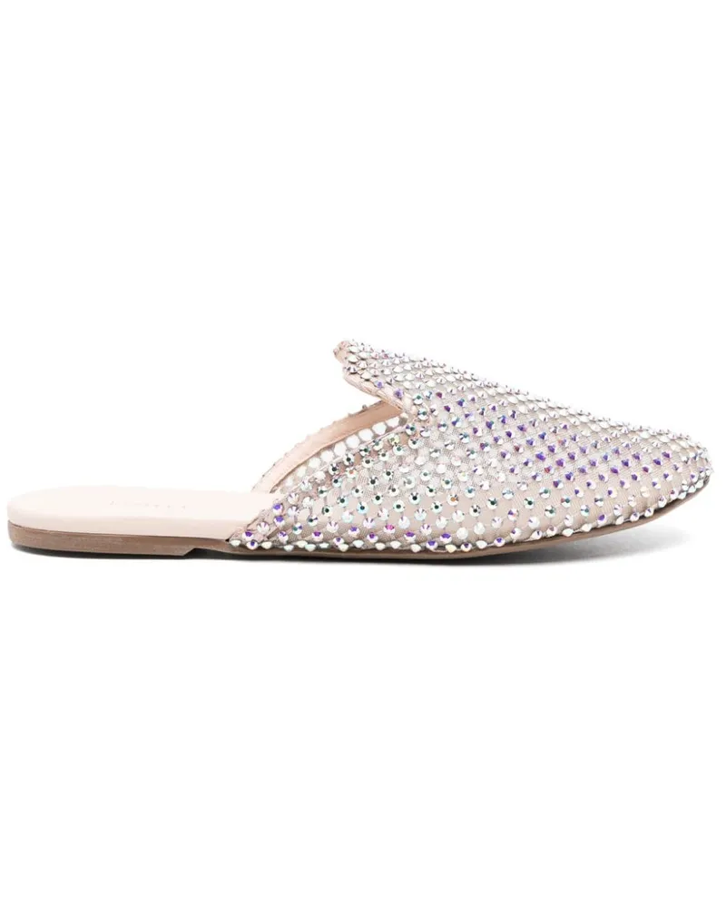 Le Silla Mules mit Kristallen - Nude Nude