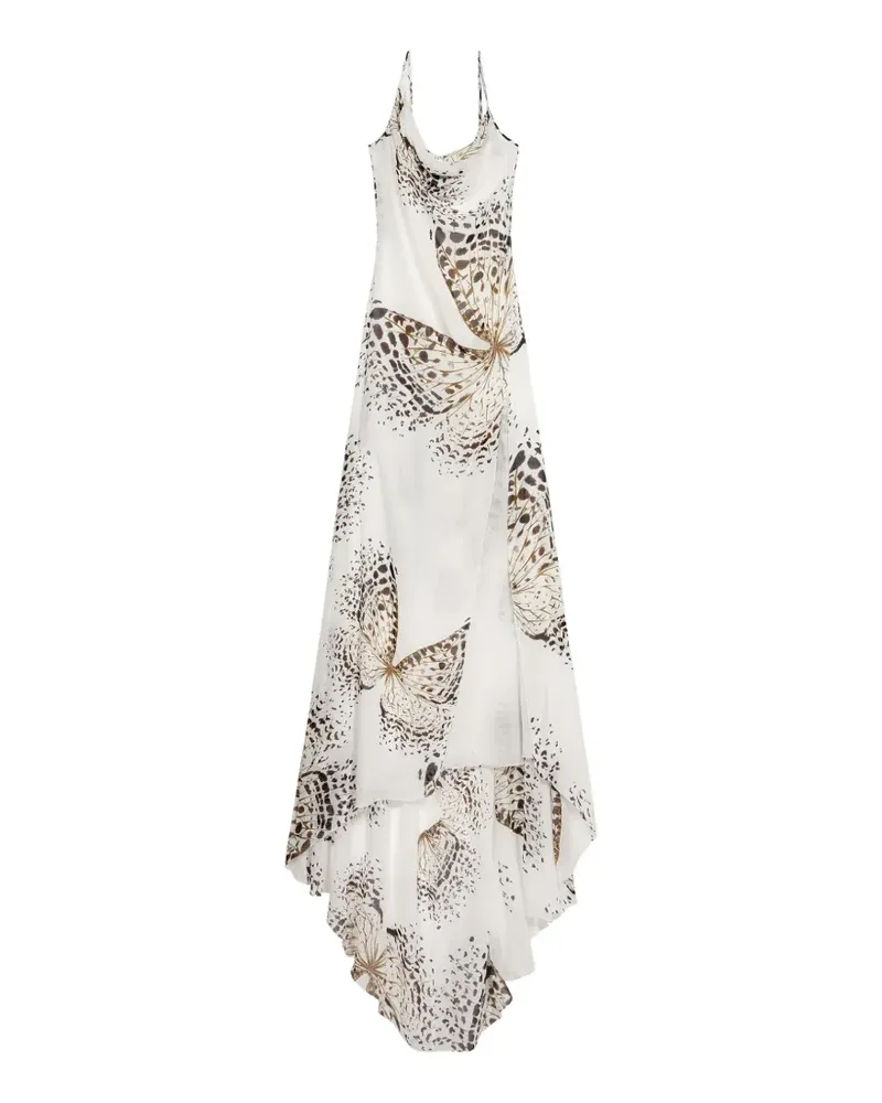 Blumarine Asymmetrisches Kleid mit Print - Weiß Weiß
