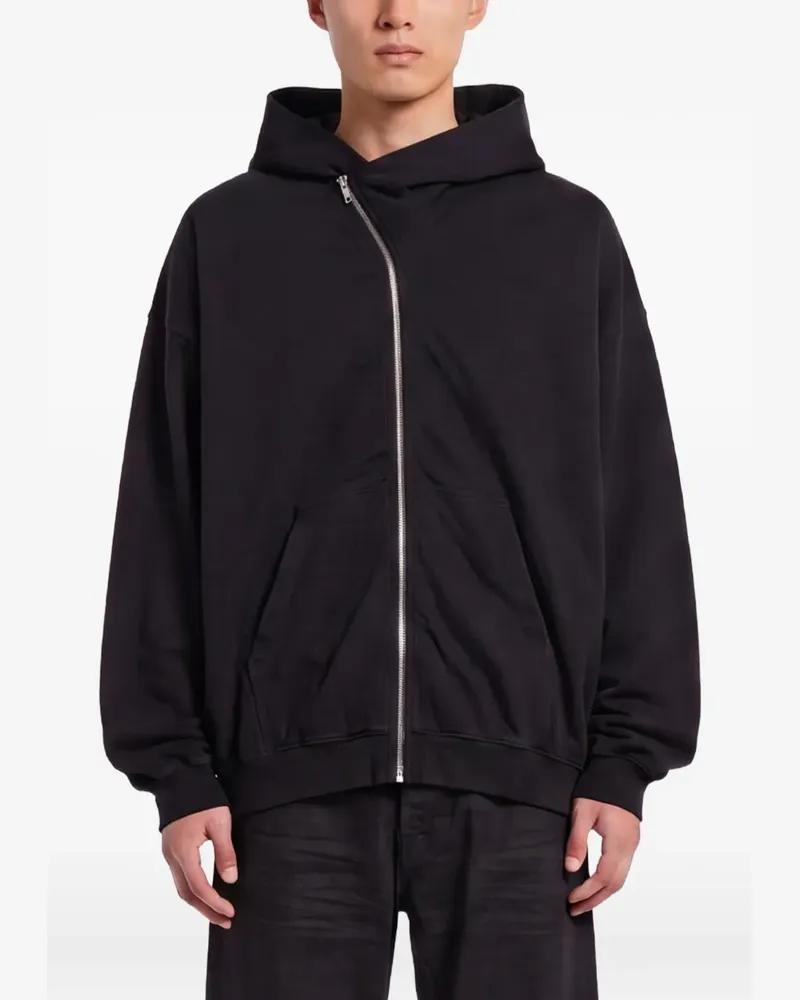 DRKSHDW by Rick Owens Asymmetrischer Mountain Hoodie - Schwarz Schwarz