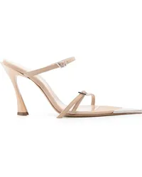 Thierry Mugler Sandalen aus Wildleder 95mm Nude