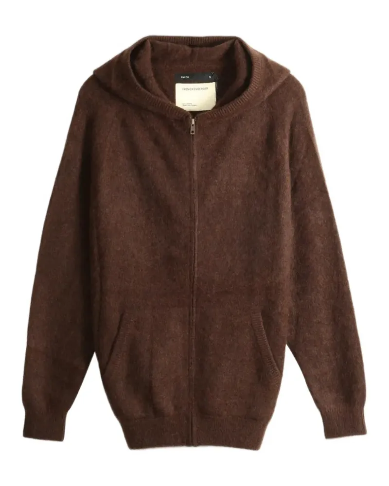Frenckenberger zip-up knit hoodie - Braun Braun