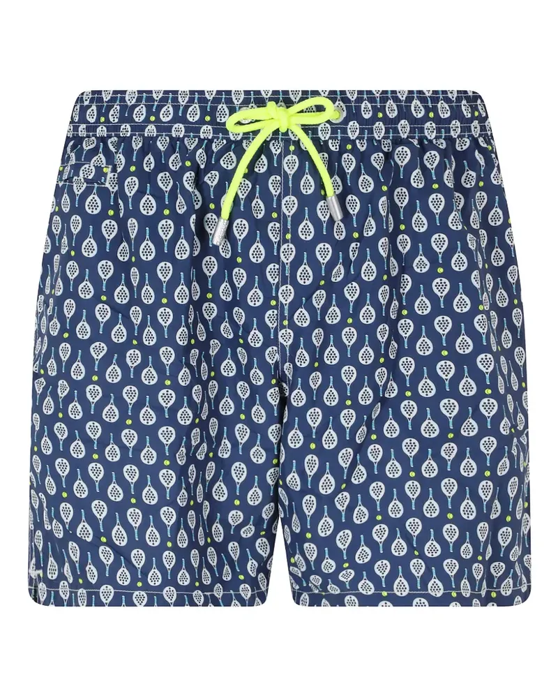 MC2 Saint Barth Lighting Micro padel-print swim shorts - Blau Blau