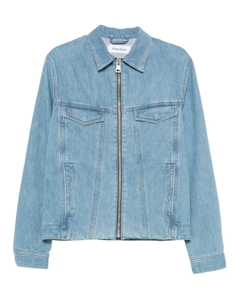 Études Studio zip-up slim-fit denim jacket - Blau Blau