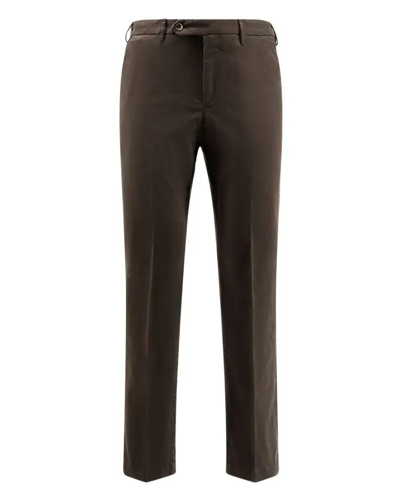 PT TORINO Straight-Leg-Hose mit Falten - Braun Braun