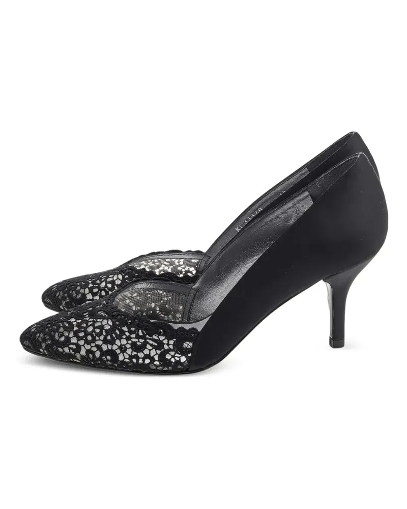 Stuart Weitzman lace almond-toe heeled pumps - Schwarz Schwarz