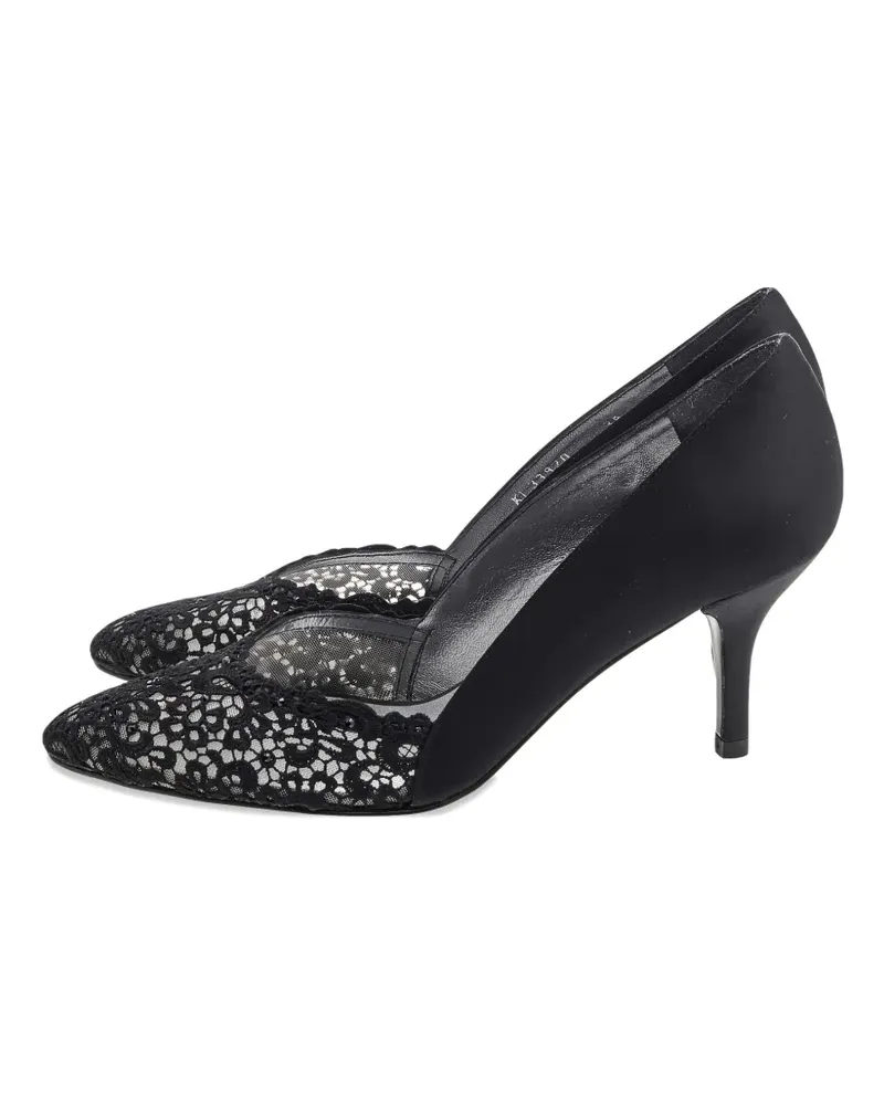 Stuart Weitzman lace almond-toe heeled pumps - Schwarz Schwarz