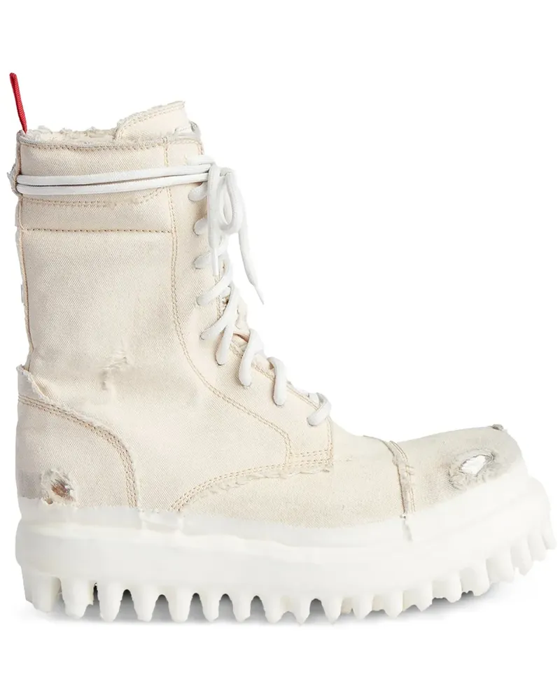 FourTwoFour on Fairfax Miner "White" Stiefel - Weiß Weiß