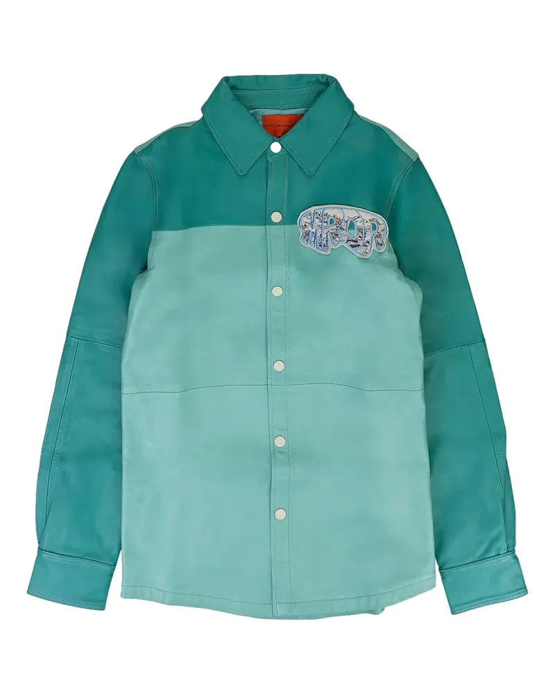 WHO DECIDES WAR Hemd aus Leder - Blau Blau