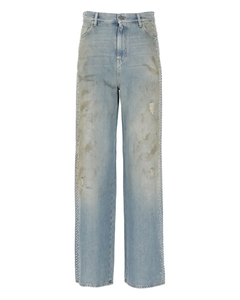 Golden Goose Jeans mit seitlichen Nieten - Blau Blau