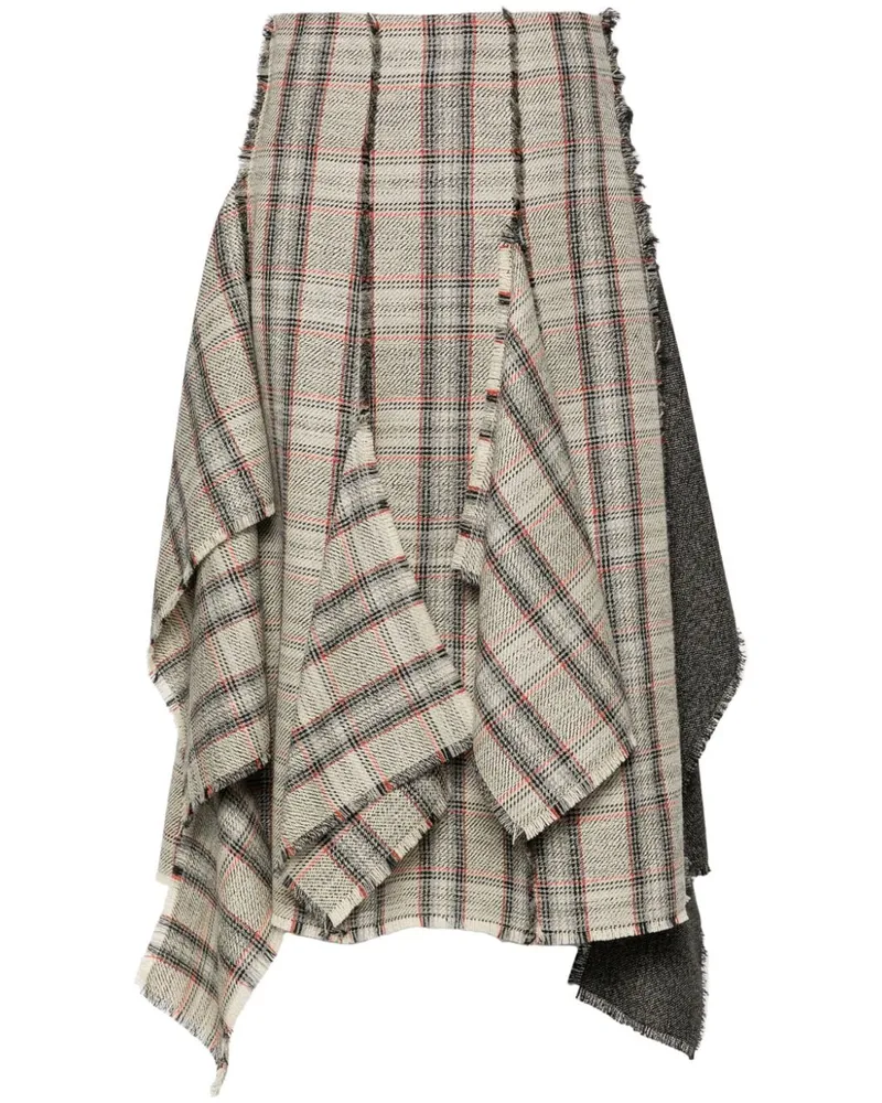Durazzi Milano Asymmetrischer Midirock - Grau Grau