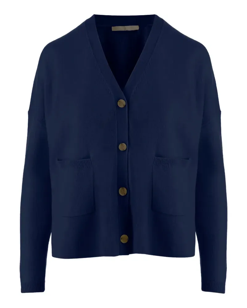 ALLUDE V-neck patch-pocket cardigan - Blau Blau