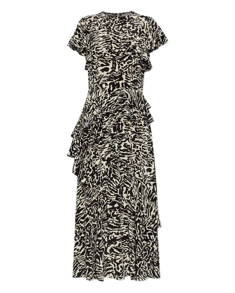 Ulla Johnson Amaia ruffled animal-print maxi dress - Schwarz Schwarz