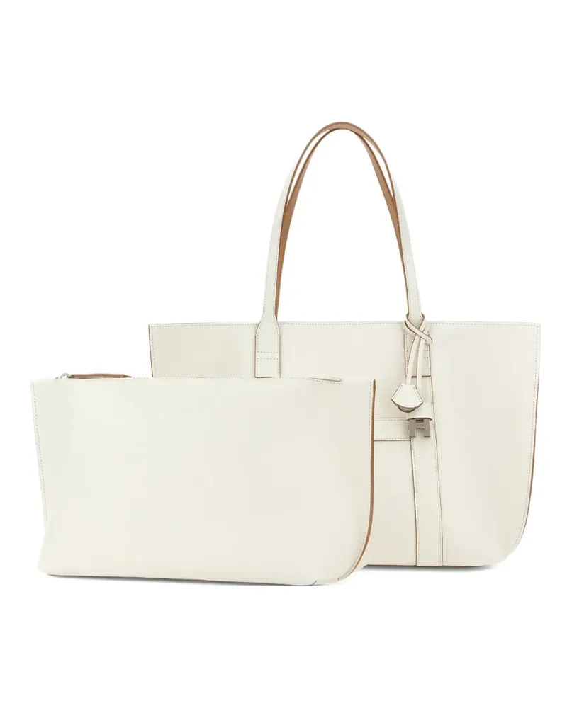 Hogan Initial Charm Riemen-Tote Bag - Nude Nude