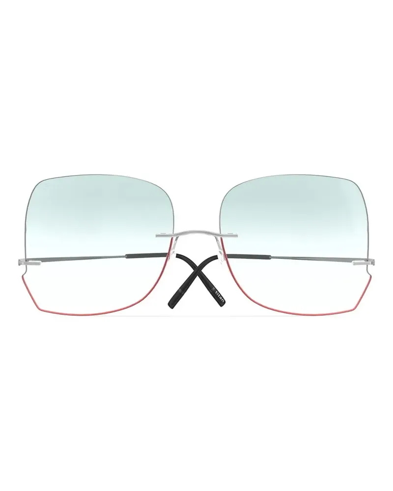 Silhouette Titan Minimal Art Stellar butterfly-frame sunglasses - Silber Silber