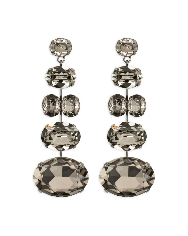 Jennifer Behr Ovale Joanie Ohrringe - Schwarz Schwarz