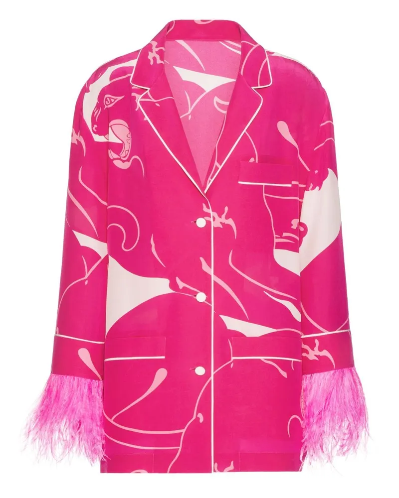 Valentino Garavani Panther Bluse - Rosa Rosa