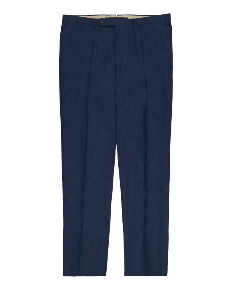 Slowear Gemusterte Leinenhose - Blau Blau