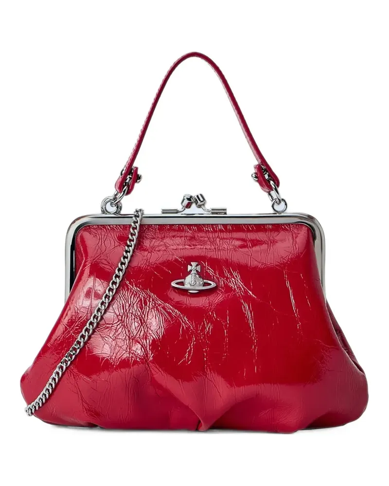 Vivienne Westwood Tote Bag mit Rahmen und Orb-Schild - Rot Rot
